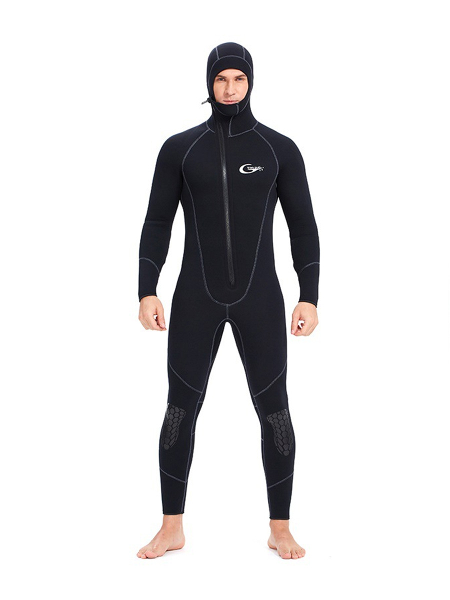Yonsub3MM diving suit men's one-piece hooded diving suit cold-proof warm surfing suit surfing suit men's and women's