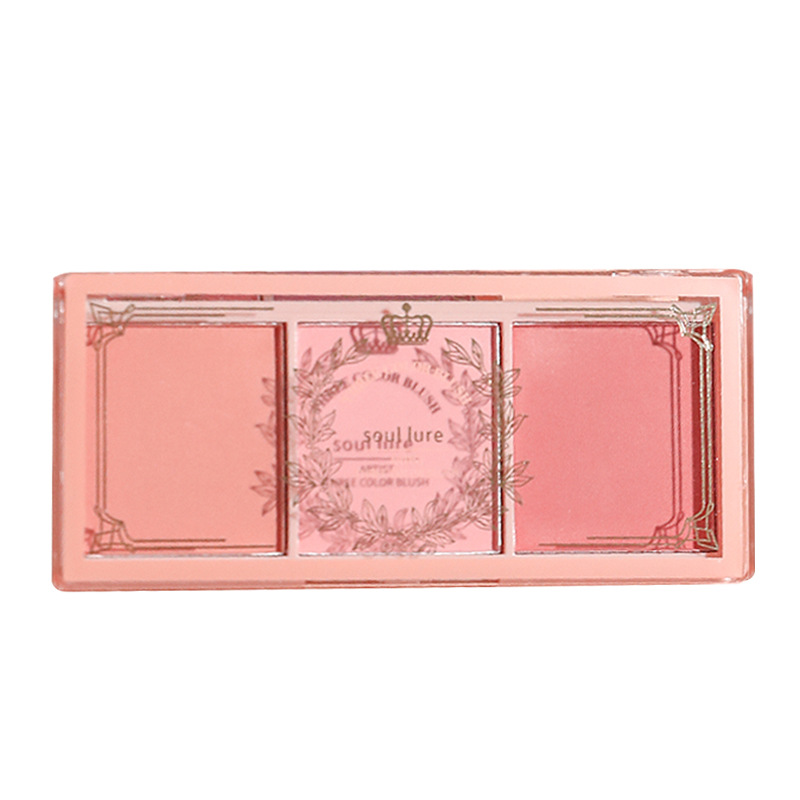 Three-color blush genuine goods nude makeup natural matte orange long-lasting Rouge cheap student makeup pink blush plain blue