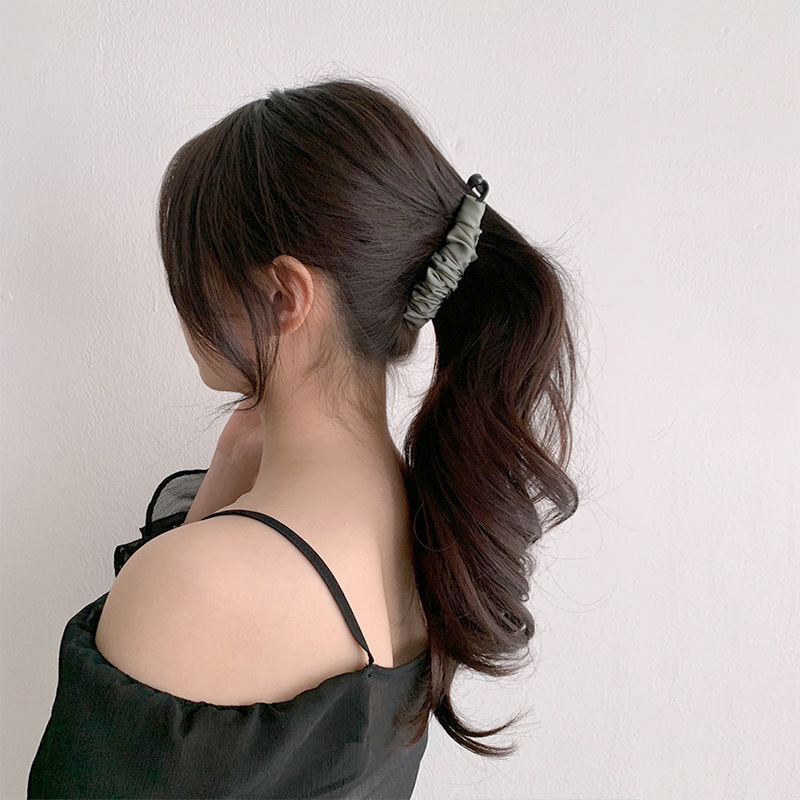 Bow Banana Clip ~ Grab Clip Women's Internet Celebrity Back Head Hair Clip High Pony Tail Fixed Artifact Headwear Large Hairpin_voghion.com