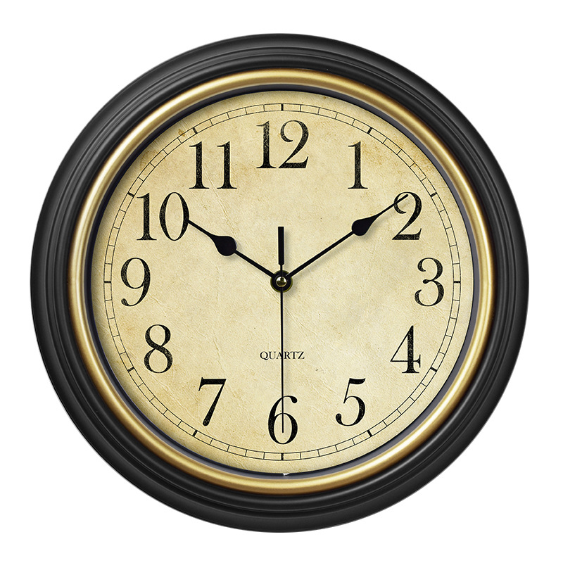 Nordic retro wall clock wholesale European mute clock living room decorative clock wall home art quartz 30CM