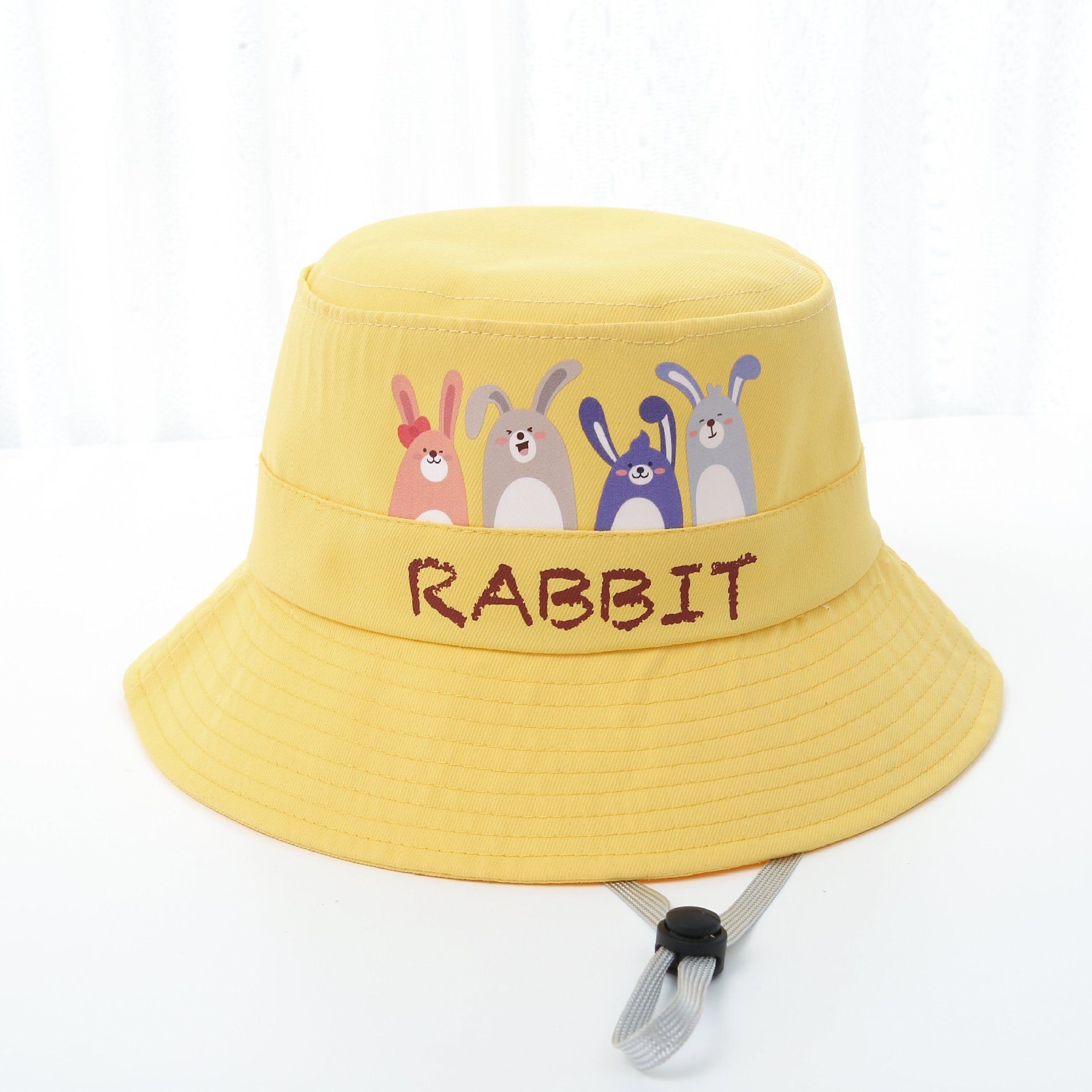 New Children's Hat Casual Fisherman Hat Outdoor Sunshade Cartoon Rabbit Cute Baby Hat Sun Hat for Boys and Girls