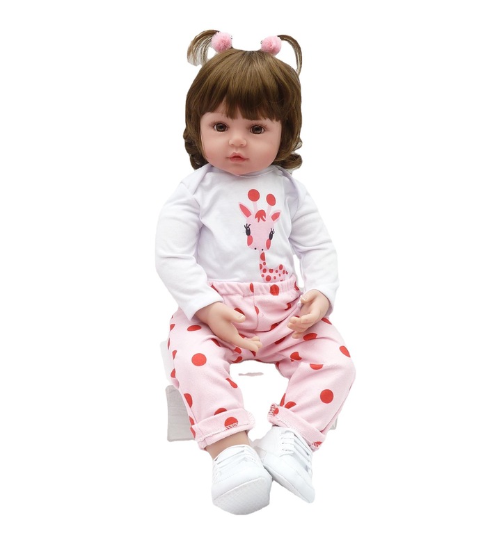 48cmの布のサイズの鹿の短いカールのreborn doll工場の直接販売のシミュレーションの人形の再生の人形|undefined