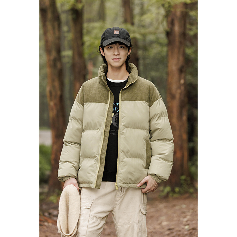 Winter New down cotton-padded coat men's and women's same thickened warm cotton-padded coat couple's bread coat trendy color matching cotton-padded jacket
