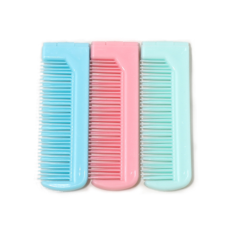 Plastic comb folding folding comb portable comb for going out double-headed hair comb wide dense tooth dual-use travel comb wholesale