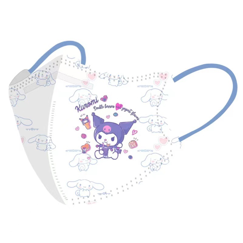 Auwei Shield KN95 Separate 5D Stereo Mask Anti-Haze Dustproof Cartoon Printed Girl Cartoon Mask Children