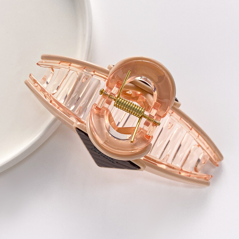 Unisex 11cm large shark clip Triangle clip letter hair clip fashion hair clip back head disc hair clip_voghion.com