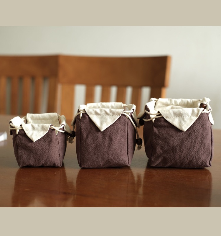 Cotton and linen cotton storage bag built teacup teacup teapot fast cup cloth bag portable travel cloth bag tea cup