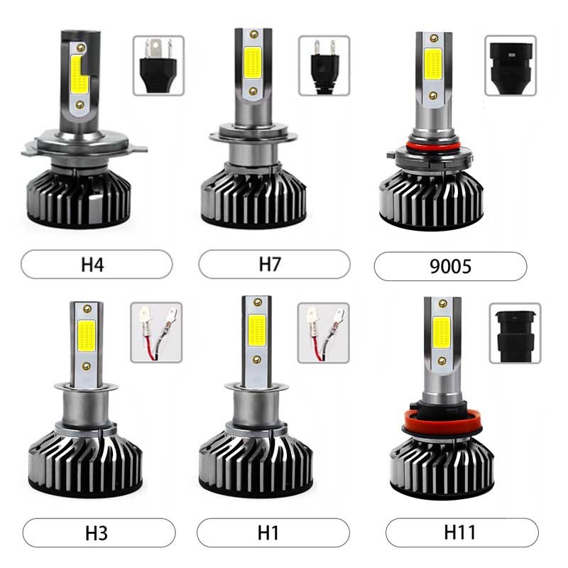 6500k F2 Cob 車のヘッドライト Led H4 H7 9012 9005 H1 H11 レトロフィットランプハイパワー白色光自動車アクセサリー|undefined