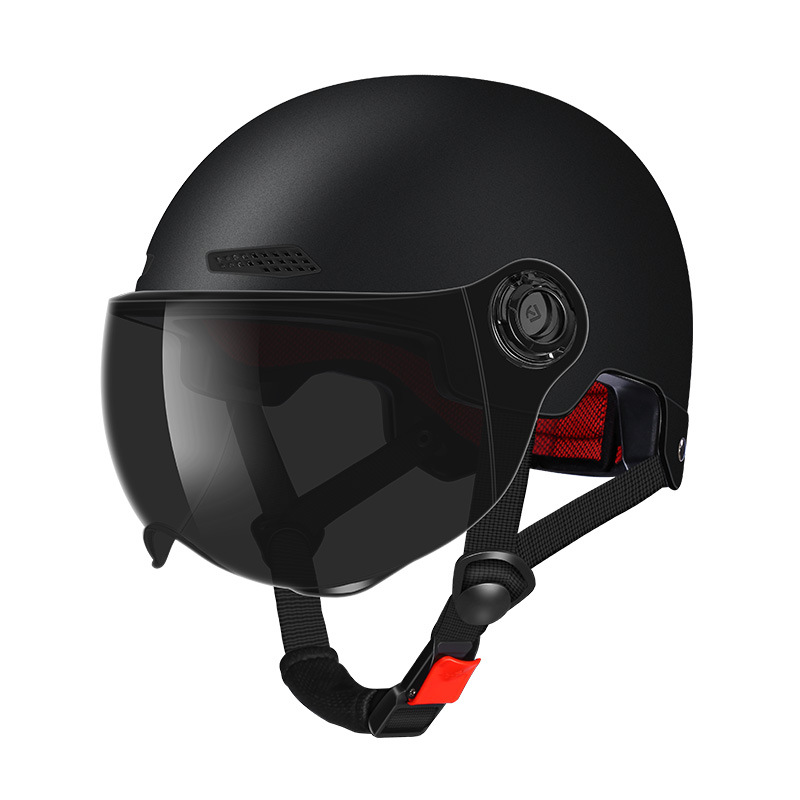 3c Certification Helmet Electric Car Men's And Women's New National Standard Summer Sunscreen Helmet Solid Color Four Seasons Half Helm_voghion.com