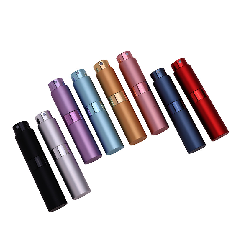 Manufacturer in stock 8ml three-section rotating bottle perfume sub-packaging rotating bottle cosmetics packaging materials with mid-section New