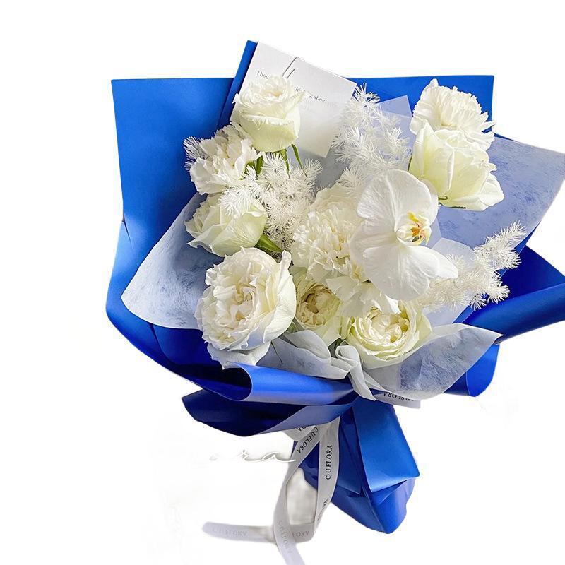Solid color simple paper flower wrapping paper Internet celebrity bouquet wrapping paper material flower wrapping paper flower shop floral waterproof