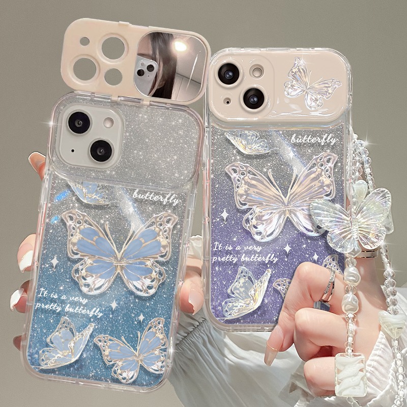 適用於蘋果15promax手機殼iPhone13防摔12可愛11pro透明xs/xr蝴蝶