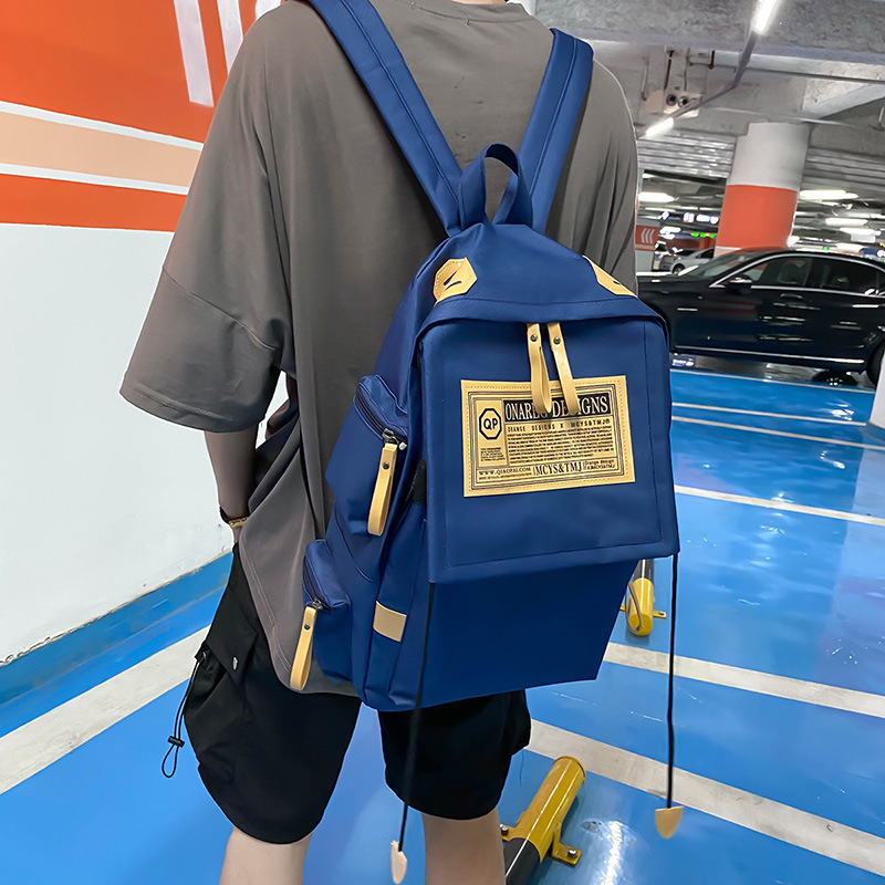 Canvas Backpack Large Capacity Travel Computer Men's Backpack Couple College Style Female High School College Student Schoolbag