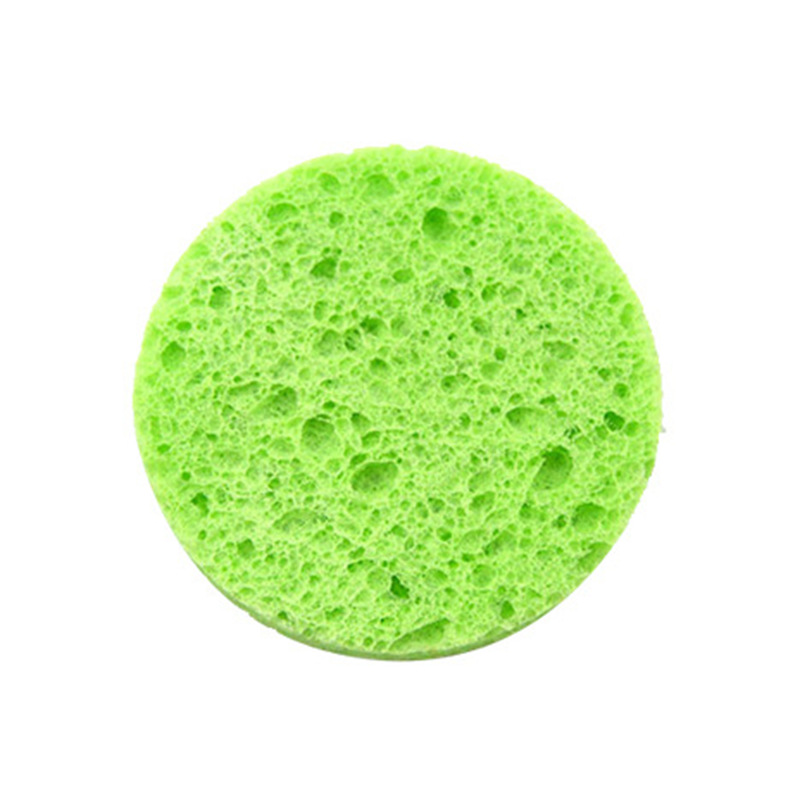 Foreign trade cross-border hot selling round face washing puff cellulose sponge makeup remover cotton wood pulp cotton multi-color available
