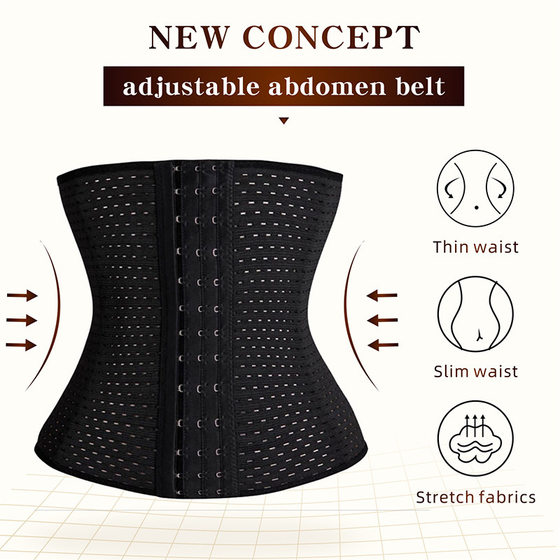 Women's Postpartum Belly Belt Four Seasons Hollow Three-breasted Buckle Belt Sports Belly Reducing Body Shaping Clothes Waist Seal