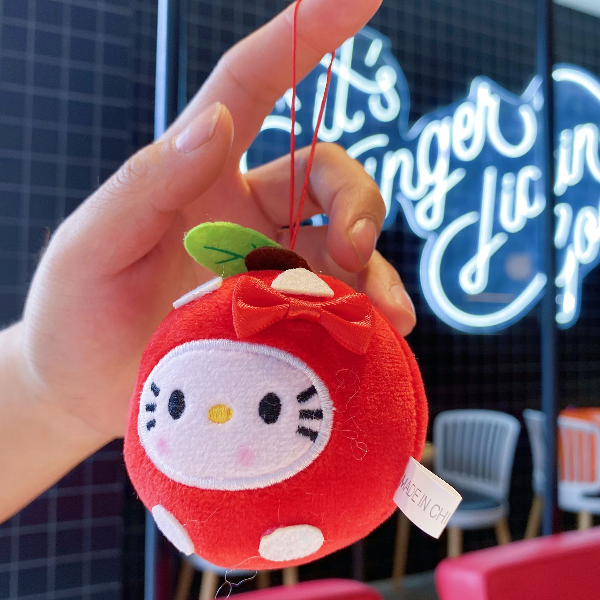 TikTok Explosions Cute Apple Cat Fruit Pendant Children's Day Gift Activity Gift Claw Machine Doll