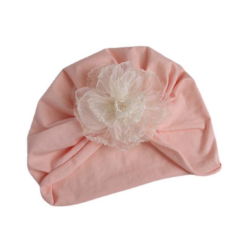 Baby Hat Spring and Autumn Thin Baby Lovable Fontanelle Hat Children's Flower Baby Girl's Newborn Fetal Hat Summer