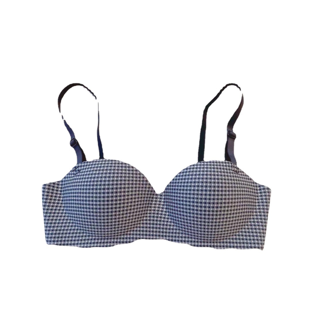 Korean Sports Underwear Women's Seamless Small Chest Push-up Anti-sagging Non-steel Ring Anti-sagging Paramilia Autumn and Winter Bra