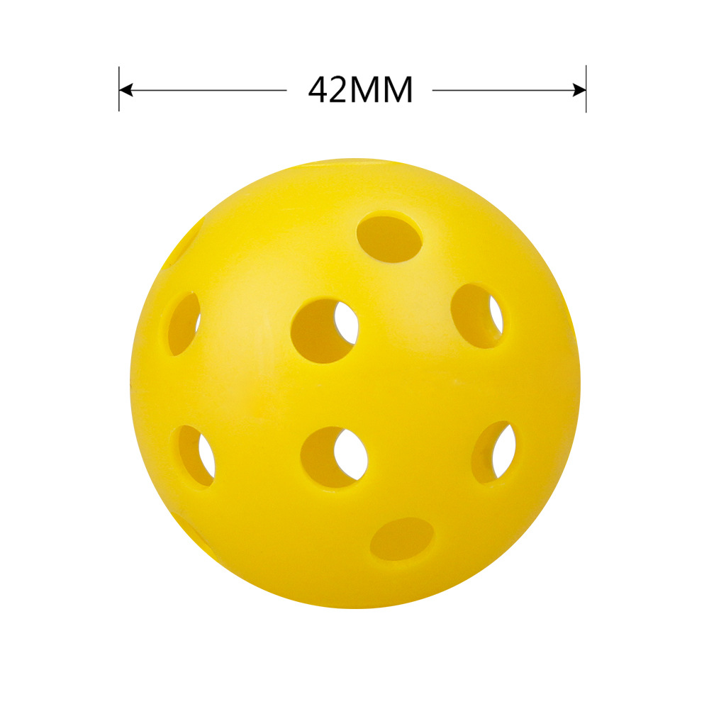 Indoor and outdoor golf ball 26-hole practice ball 42mm hole ball PE blowing plastic floating ball yellow