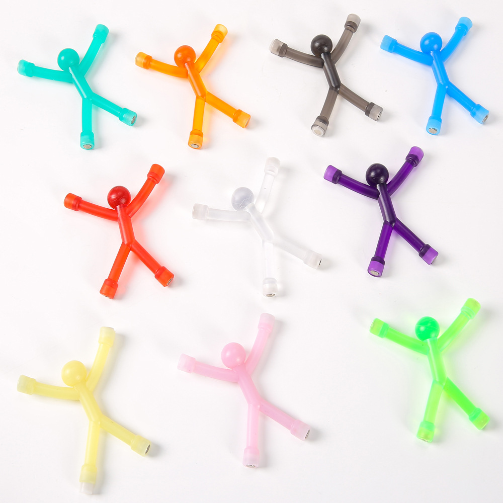 Export Magnetic Little People Soft Rubber Creative Little People Hook Refrigerator Stickers Magnetic Toys Climbing Wall Variable Magnet Little People