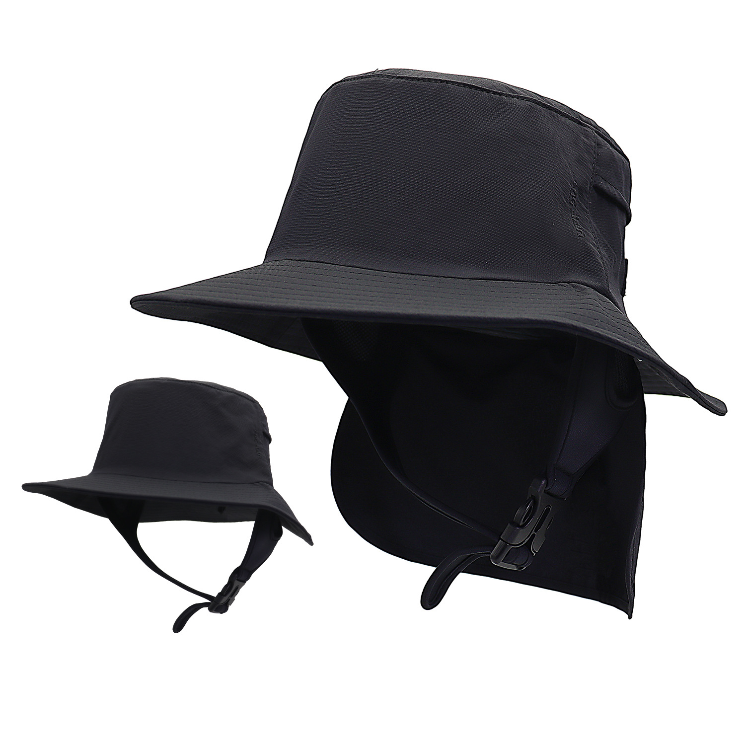 Summer New Seaside Beach Surfing Sunscreen Hat Neck Protection Outdoor Riding Sunshade Hat Big Brim Paddling Fisherman Hat