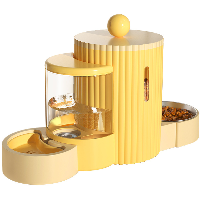 Cross-border pet automatic drinking device large capacity cat bowl dog feeder drinking water feeding combination cat and dog bowl food bowl