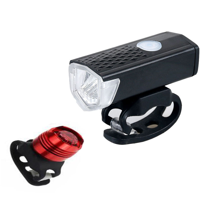 2255 bicycle headlight USB rechargeable mountain bike warning light bicycle night riding light bright night riding equipment