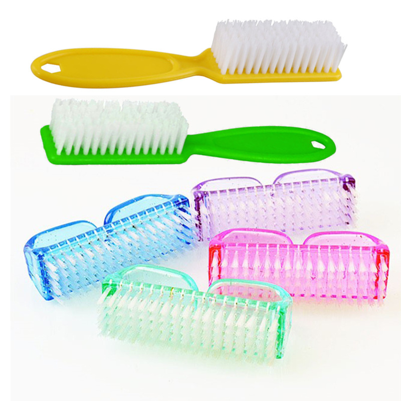 Spot wholesale plastic brush nail powder dust brush double-sided cleaning brush nail tools nail brush set shoe washing brush