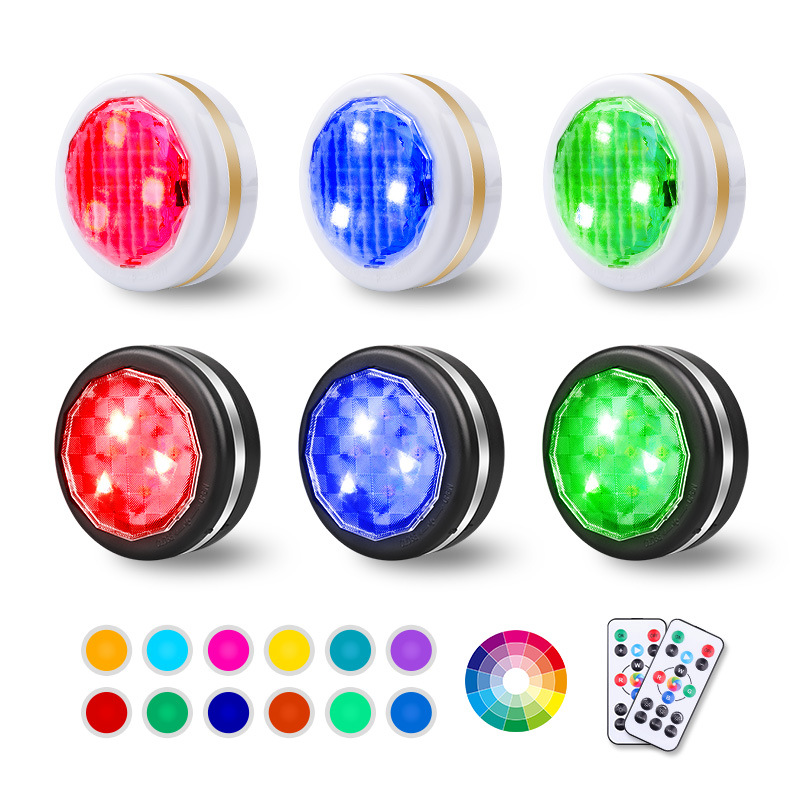 Cross-border explosions remote control atmosphere light Amazon holiday party colorful Pat Light Battery RGB night light