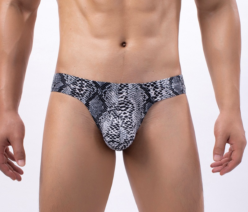 New men's triangle underwear bikini sexy low waist printing leopard snake print a generation of hair