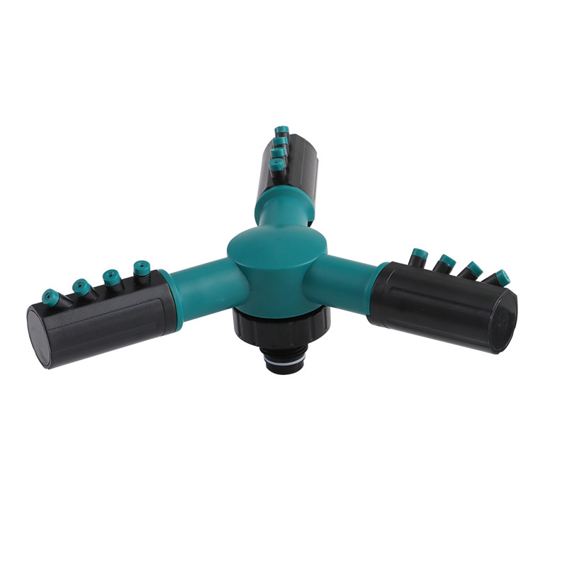 Cross-border gardening watering lawn household agricultural garden automatic rotating three-pronged sprinkler artifact garden sprinkler