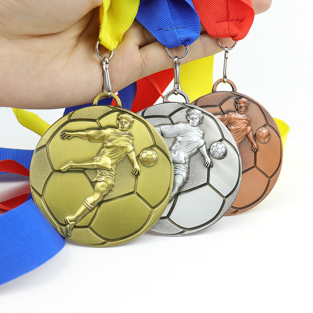 In stock blank metal medal games Football Game Award Medal listing gold silver copper marathon Honor Award