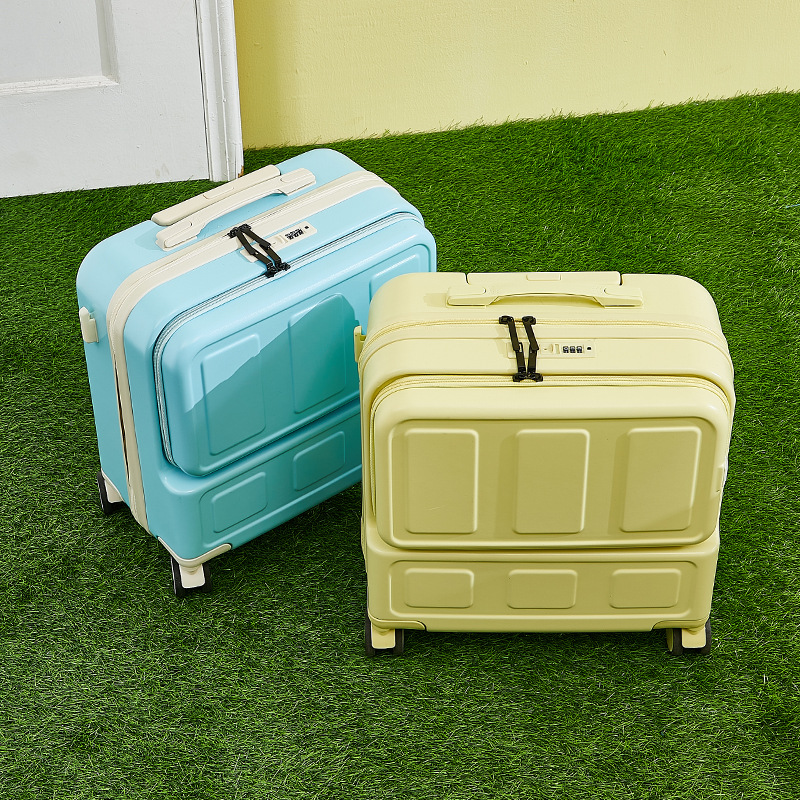Multi-functional front open cover luggage female cute password box 18-inch small lightweight business boarding box male 20