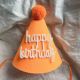 Orange wool ball