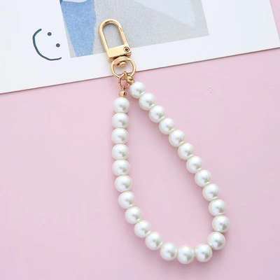 2021 Cute Keychain Pendant Pearl Bow Bag Hanging Jewelry Car Key Ring Bracelet Headset Pendant