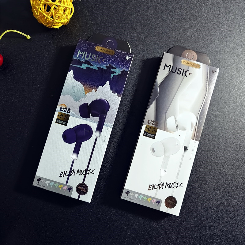 Macaron Color Headset Wire Control Suitable for Mobile Phone Round Hole 3.5 Headset Eight Color Mix and Match