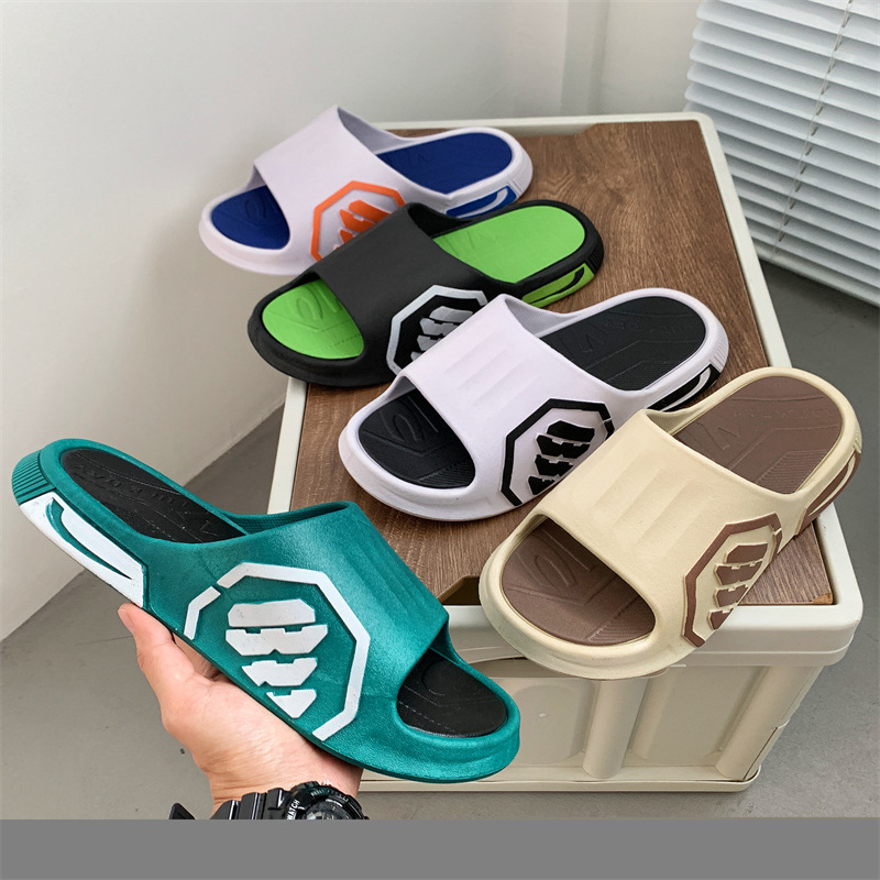 Slippers Men's Slippers Women's Plastic Household Summer Anti-Odor Shit Anti-Slip Home Indoor Jieyang Men's Slippers