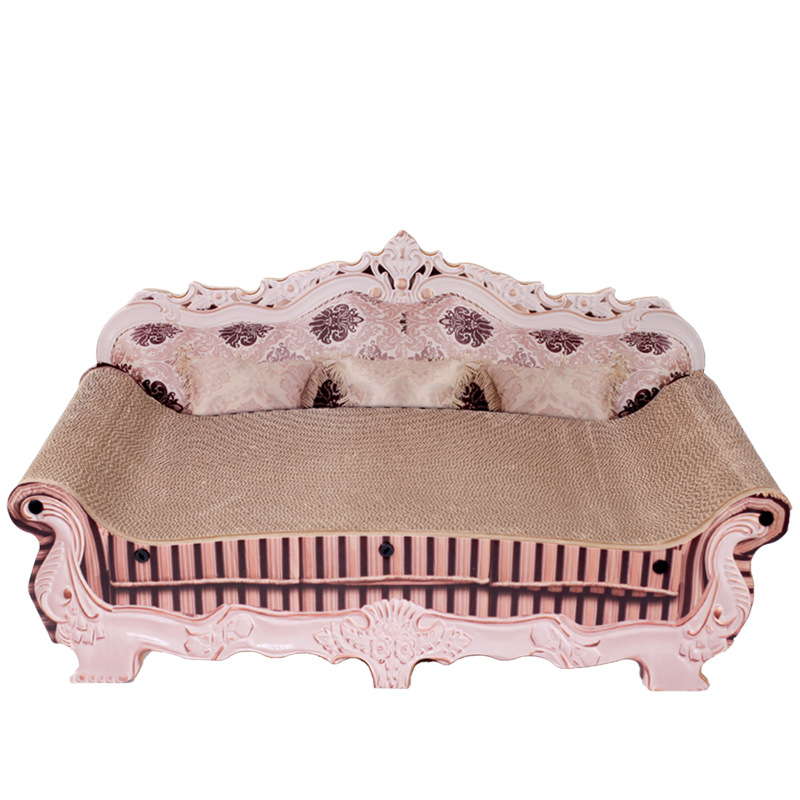 Cat scratch board recliner chaise longue corrugated paper durable non-crumb sofa nest wear-resistant vertical claw grinder cat toy