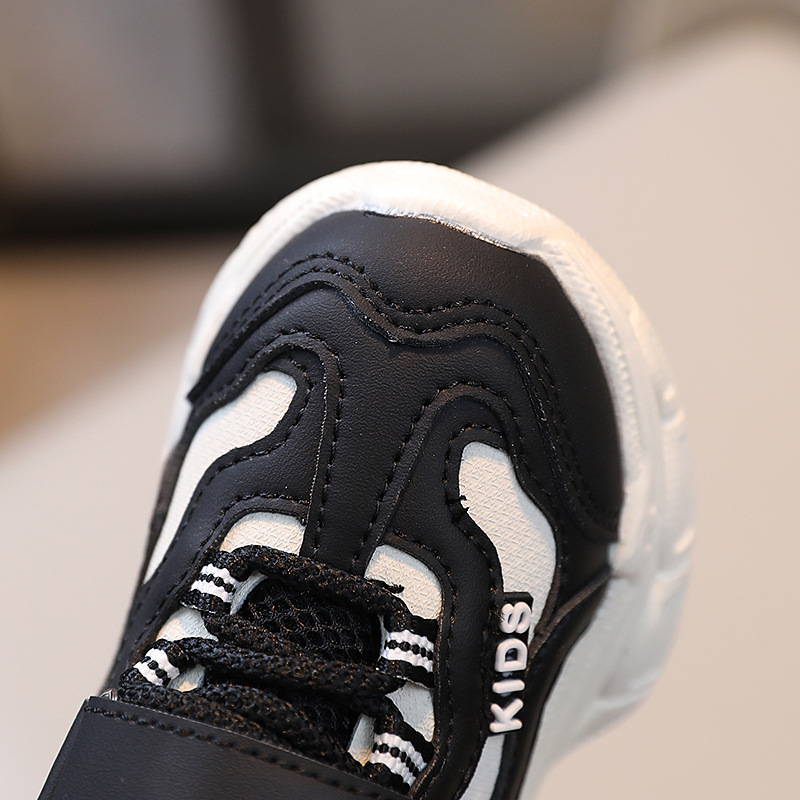 Winter new children's sneaker lightweight boys and girls daddy shoes Children's running shoes warm thin velvet two cotton shoes