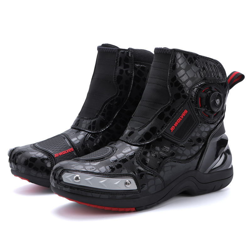 Waterproof Machine Car Shoes Luminous Motorcycle Riding Shoes Male Rider Locomotive Boots Racing Boots Four Seasons