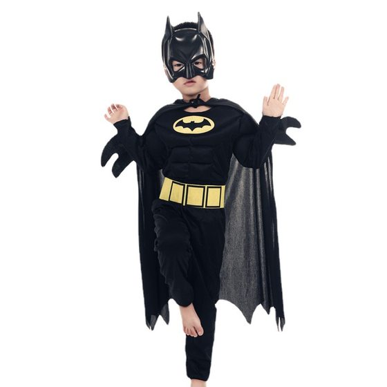 Halloween Vampire Black Bat Muscle Costume Children Masquerade cosplay Performance Costume Foreign Trade