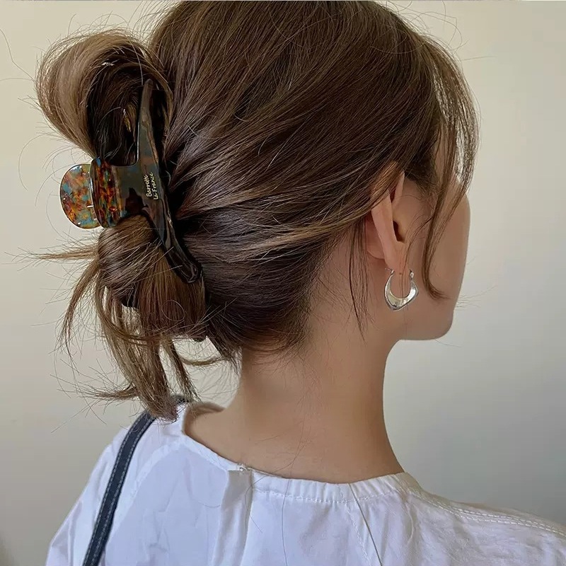 Style Elegant Hairpin Women's Back of Head Ins Shark Clip New Style Clip Headwear High-grade Acetic Acid Grab Clip_voghion.com