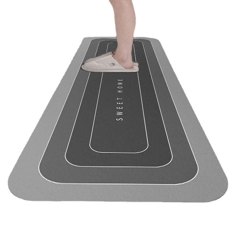 Kitchen Floor Mat Carpet Bathroom New Diatom Mud Absorbent Pad Non-Slip Oil-Proof Quick-Drying Dust-Proof Toilet Foot Mat