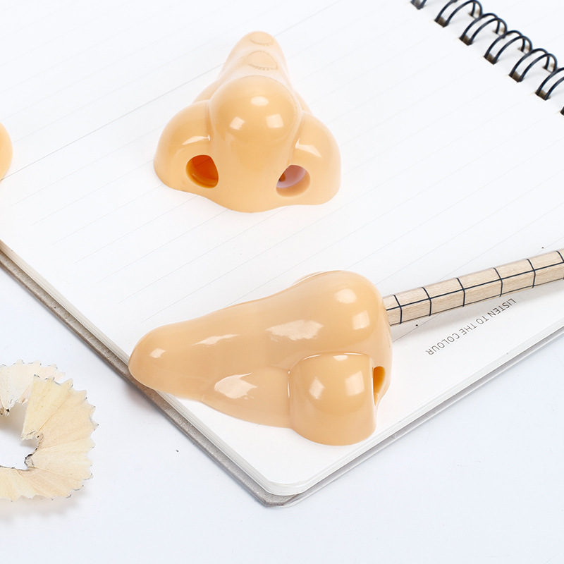 Cartoon nose pencil sharpener student stationery big nostril pencil sharpener creative pencil sharpener manual toy pencil sharpener