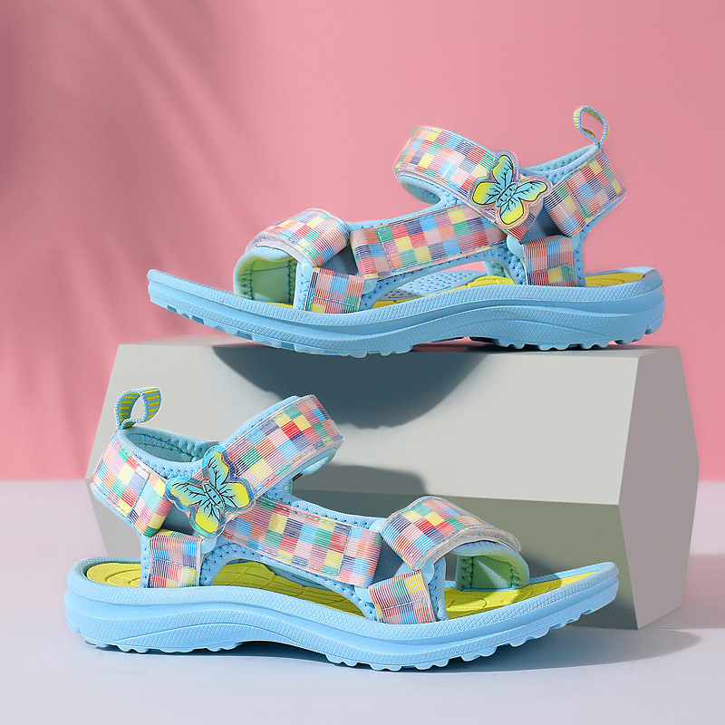 2023 Summer Girls New sandals 25-38 light Fashion Women's Beach princess shoes summer cross-border supply