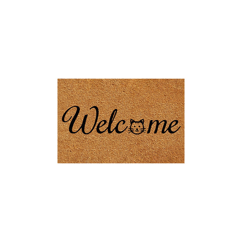 Amazon Cartoon Imitation Coconut Brown Style Floor Mat Christmas Decoration Entrance Door Mat welcome Rubbing Soil Mat
