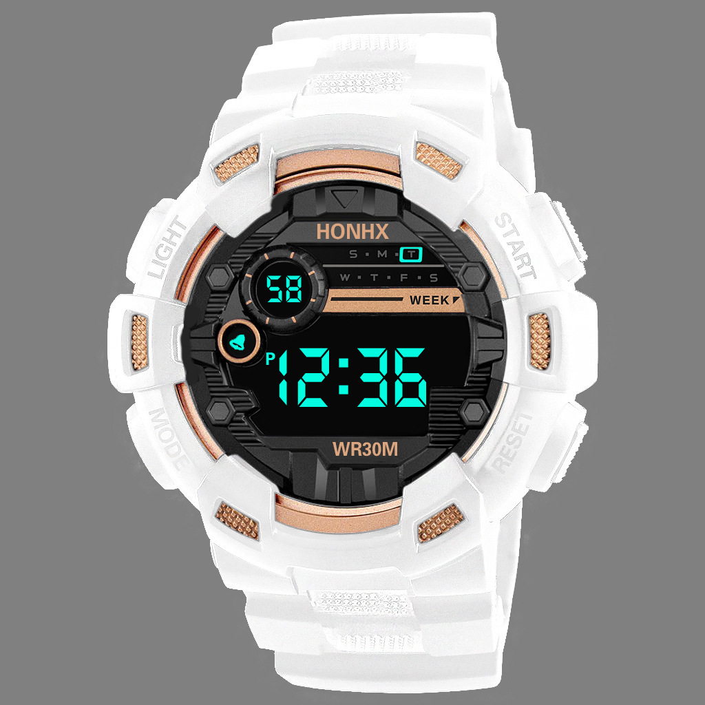In stock factory direct supply popular student HONHX men's sports waterproof multi-function LED electronic watch wholesale