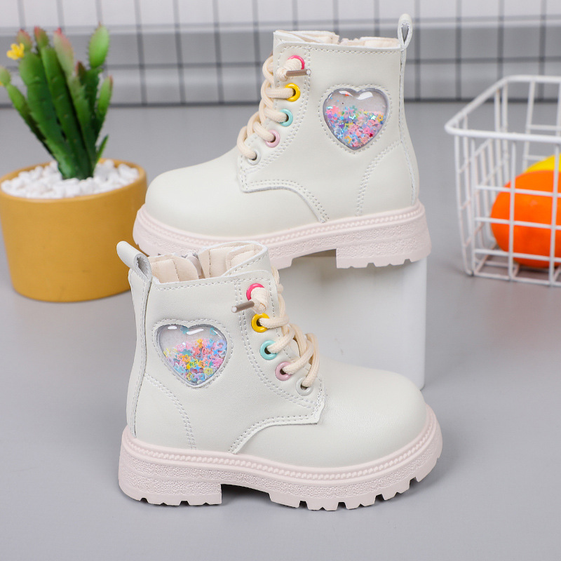 Girls' Martin boots short boots 2023 Spring and Autumn new children's children's Korean-style boys' non-slip single casual leather boots