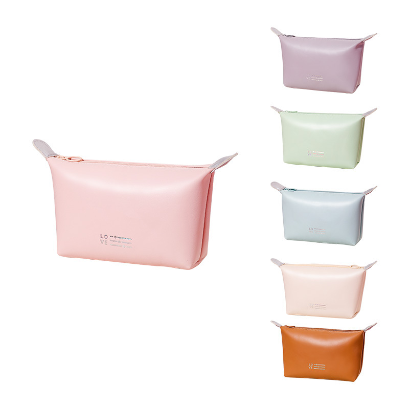 Fashion PU Cosmetic Bag Large Capacity Travel Wash Bag Cosmetic Storage Bag Waterproof Internet Celebrity Cosmetic Bag Wholesale