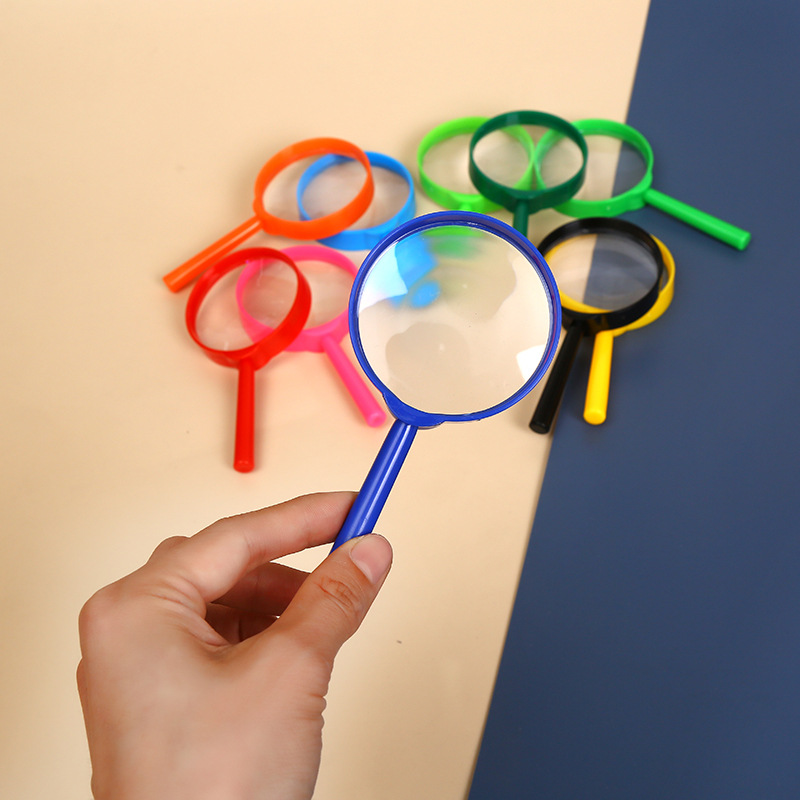 Plastic 60 acrylic HD color children's observation handheld science and education outdoor exploration educational toys magnifying glass